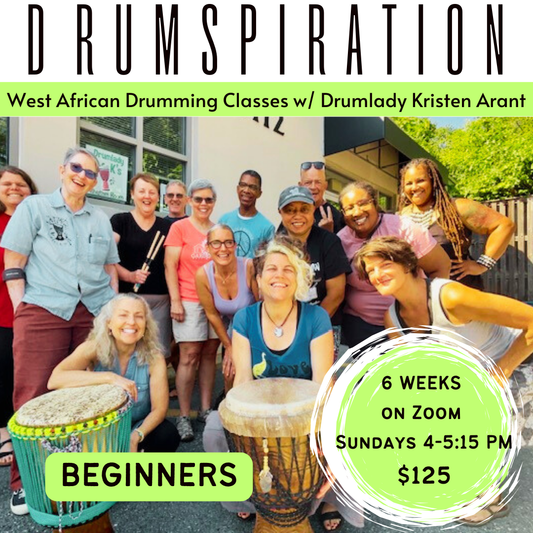 FALL 2025 BEGINNER Drumspiration - 6 weeks on ZOOM