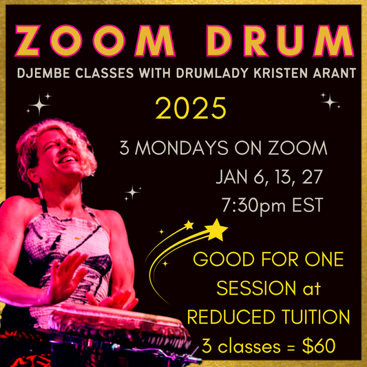 ZOOM DRUM 2025 - full session (3 classes) REDUCED TUITION