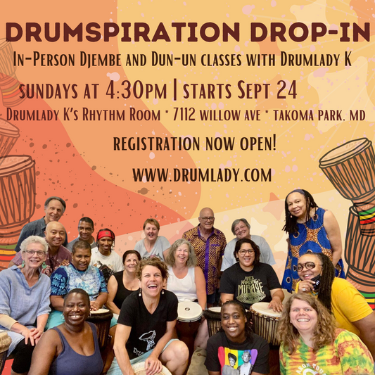 Drumspiration! Drop in for one class! Starts Sept. 24