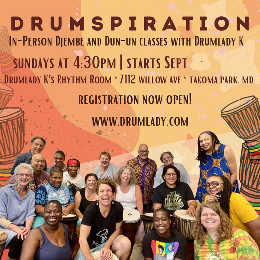 Drumspiration 6 week session - Drum Classes in person - starts Sept. 24